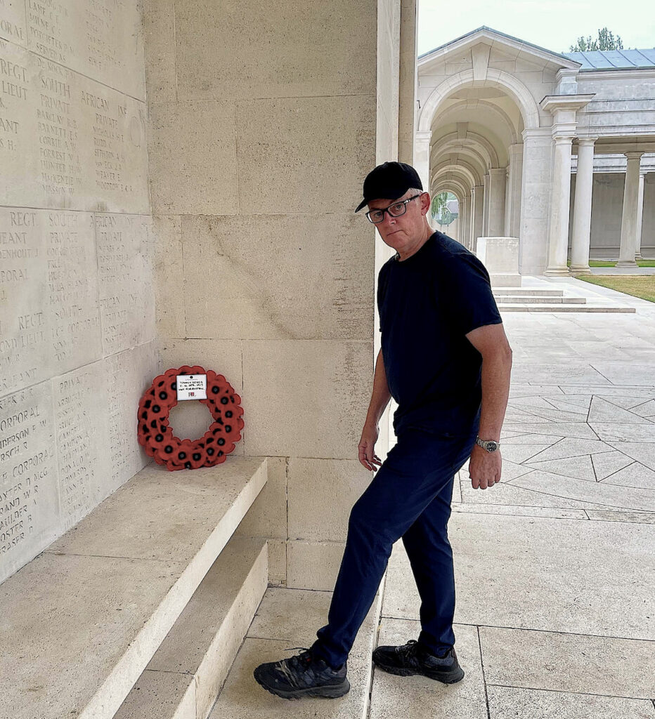 Karl Buhr at the Arras Memorial